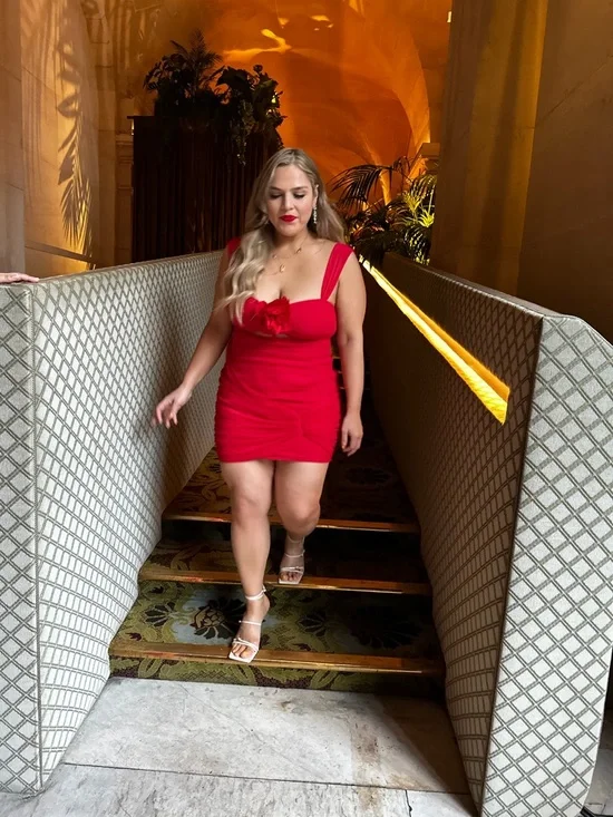 ASOS Red Sleeveless Mini Bodycon Dress - Picture 4 of 5